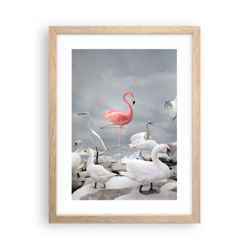 Poszter világos tölgy keretben - Hogy kerültem ide? - 30x40 cm