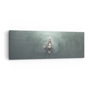 Vászonkép - Egy holdfényes tavon át - 90x30 cm