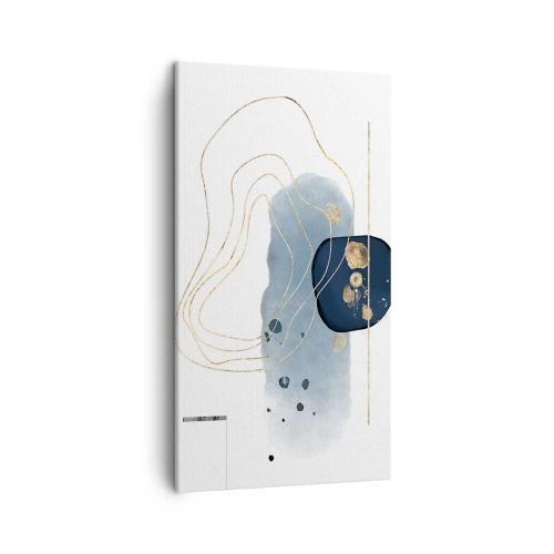 Vászonkép - Kékes-arany fantázia - 45x80 cm
