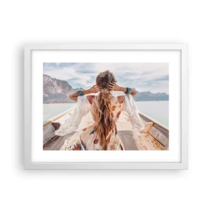 Poszter fekete keretben - Az út a boldogság felé  - 40x30 cm