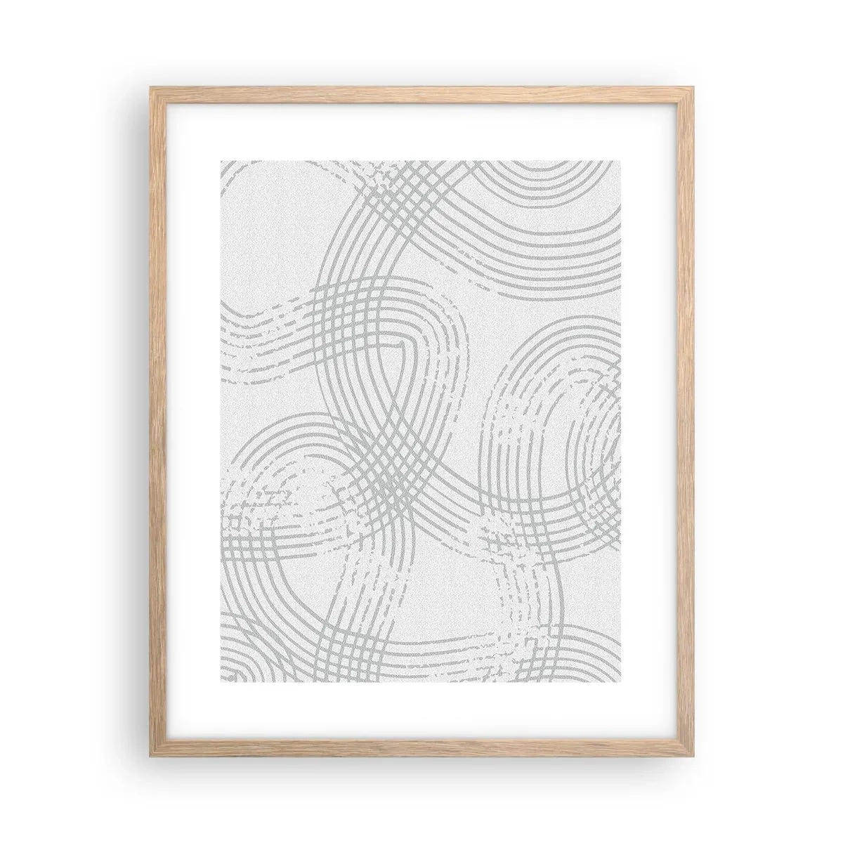 Poszter világos tölgy keretben - Nincs egyenes út - 40x50 cm