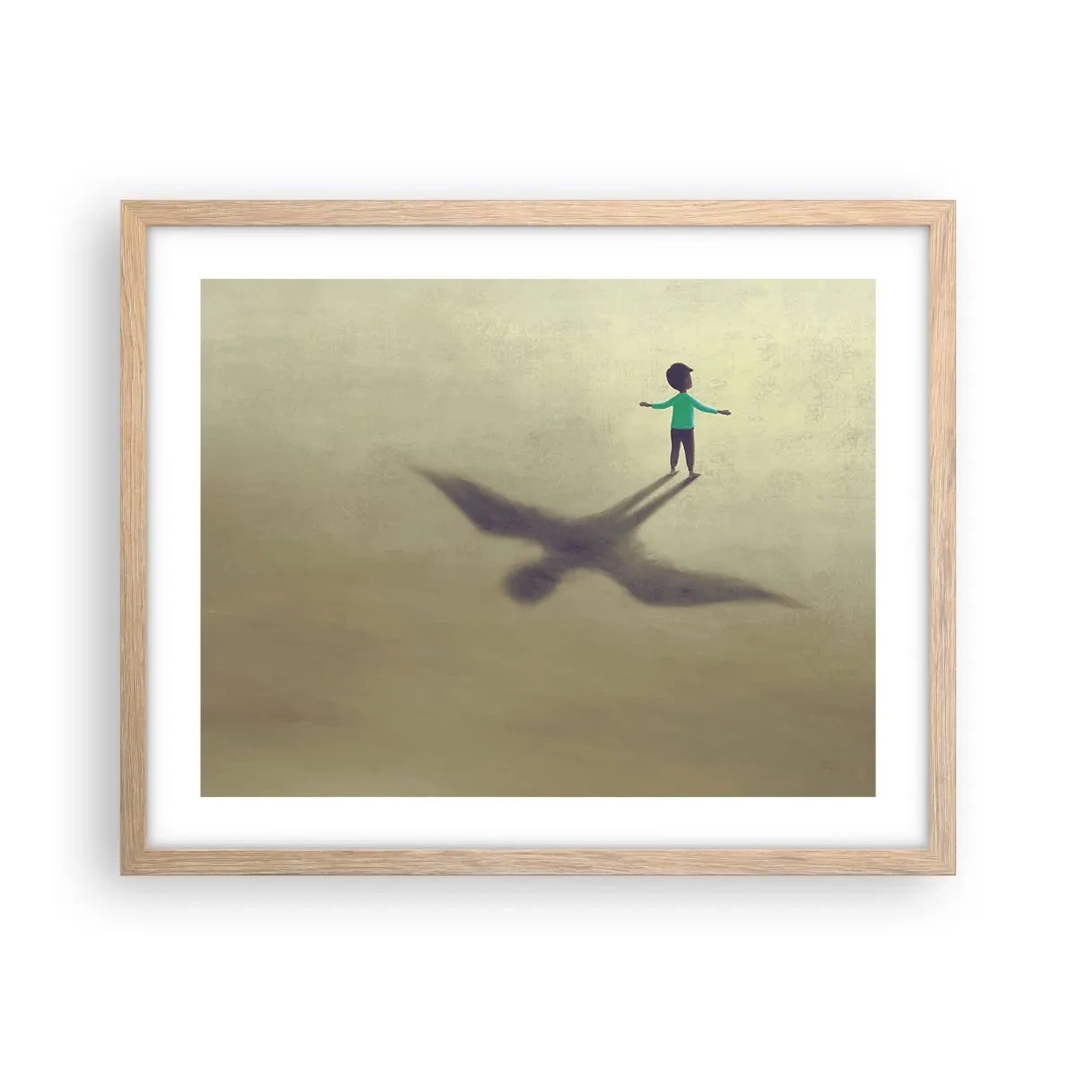 Poszter világos tölgy keretben - A jövő hőse - 50x40 cm