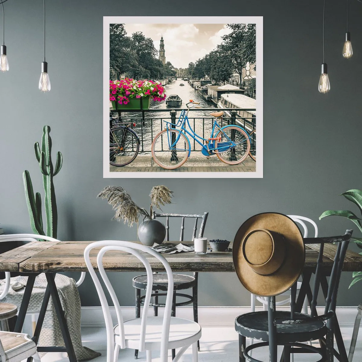 Poszter - Az amszterdami utca színei - 50x50 cm