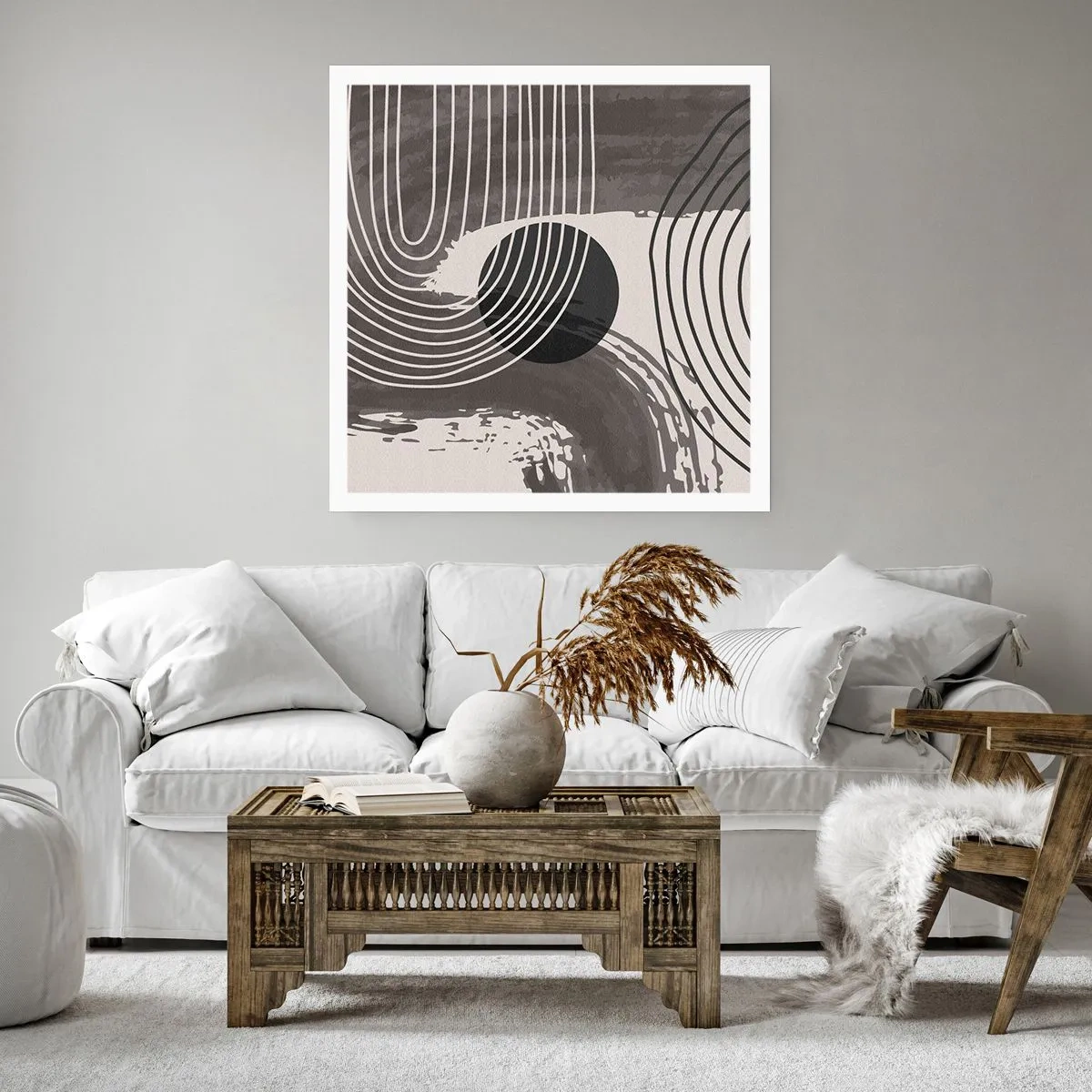 Poszter - Az ovális nyer - 60x60 cm