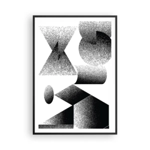 Poszter fehér keretben - Szögek és oválisok - 70x100 cm