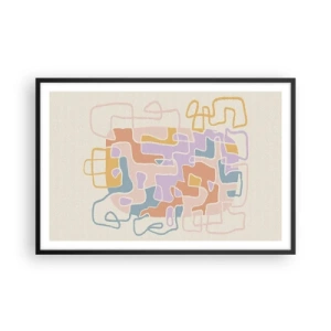 Poszter fehér keretben - Labirintus - egy örömteli kaland - 91x61 cm