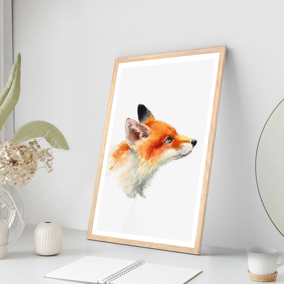 Poszter világos tölgy keretben - Óvatosság az első - 50x70 cm