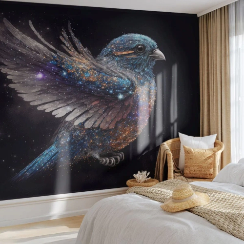 Fotótapéta Premium Sand - Gyémánt veréb - Madár, varázslat, Világegyetem - 100x70 cm