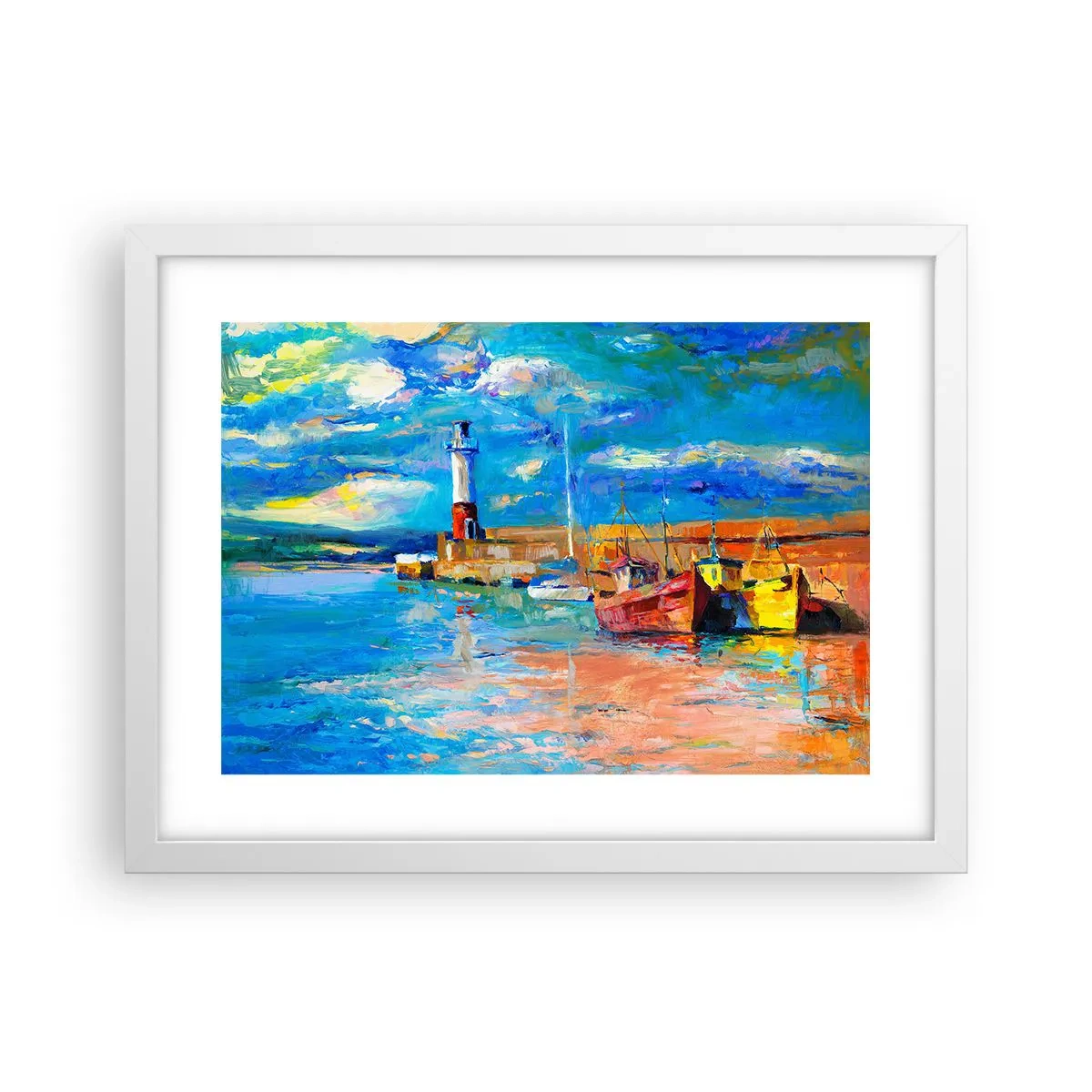 Poszter fekete keretben - Egy délután a szivárványos öbölben - 40x30 cm