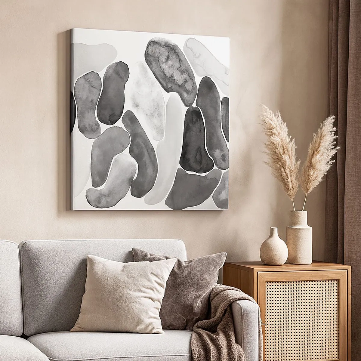 Vászonkép - Köves absztrakció - 30x30 cm