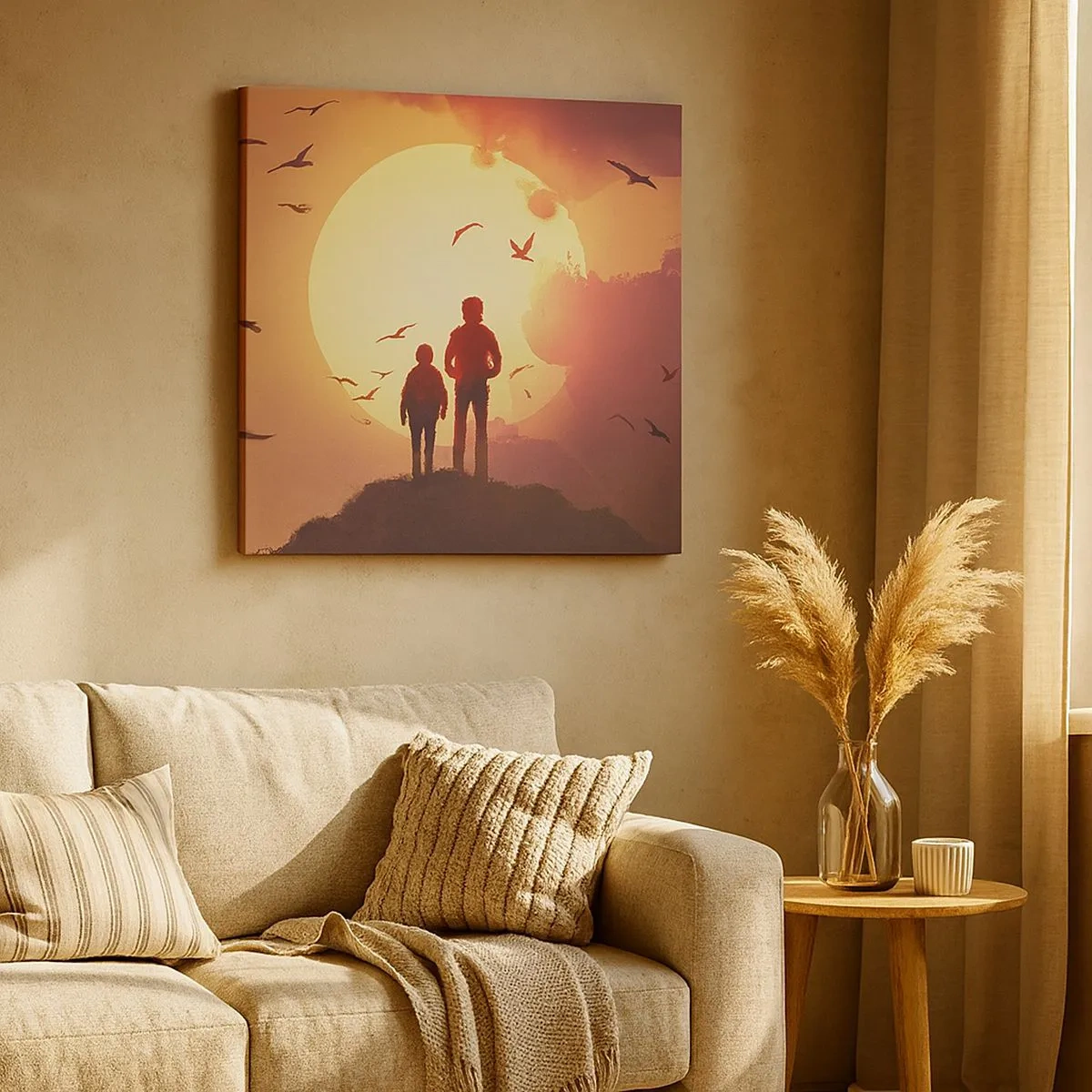 Vászonkép - Szemtől szembe a nappal - 30x30 cm