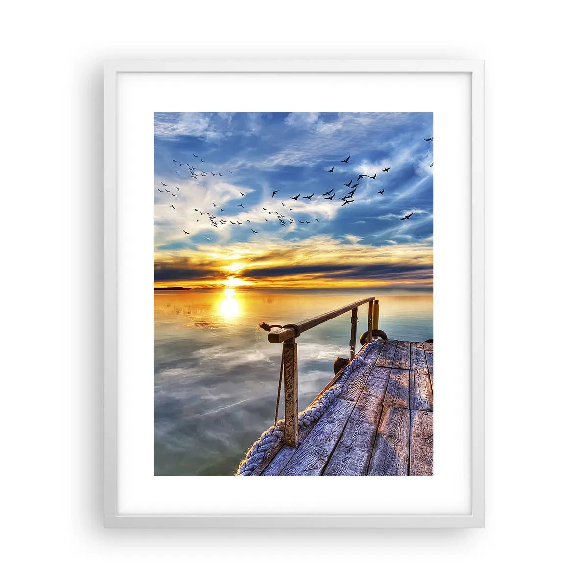 Poszter fekete keretben - Megnyugszik a szél - 40x50 cm