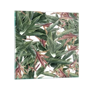 Üveg kép - Smaragd-lila bozót - 30x30 cm