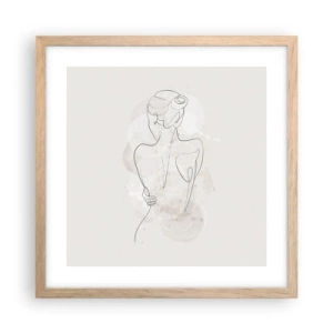 Poszter világos tölgy keretben - Mint egy érzékeny hangszer - 40x40 cm