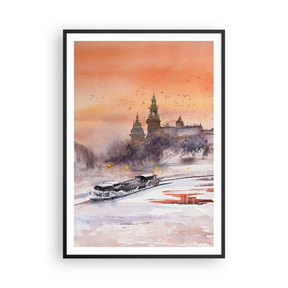 Poszter fehér keretben - Királyi naplemente - 70x100 cm