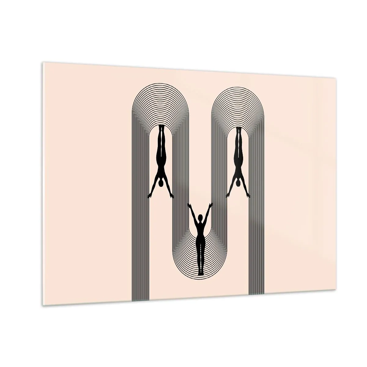 Üveg kép - Fejjel lefelé - 100x70 cm