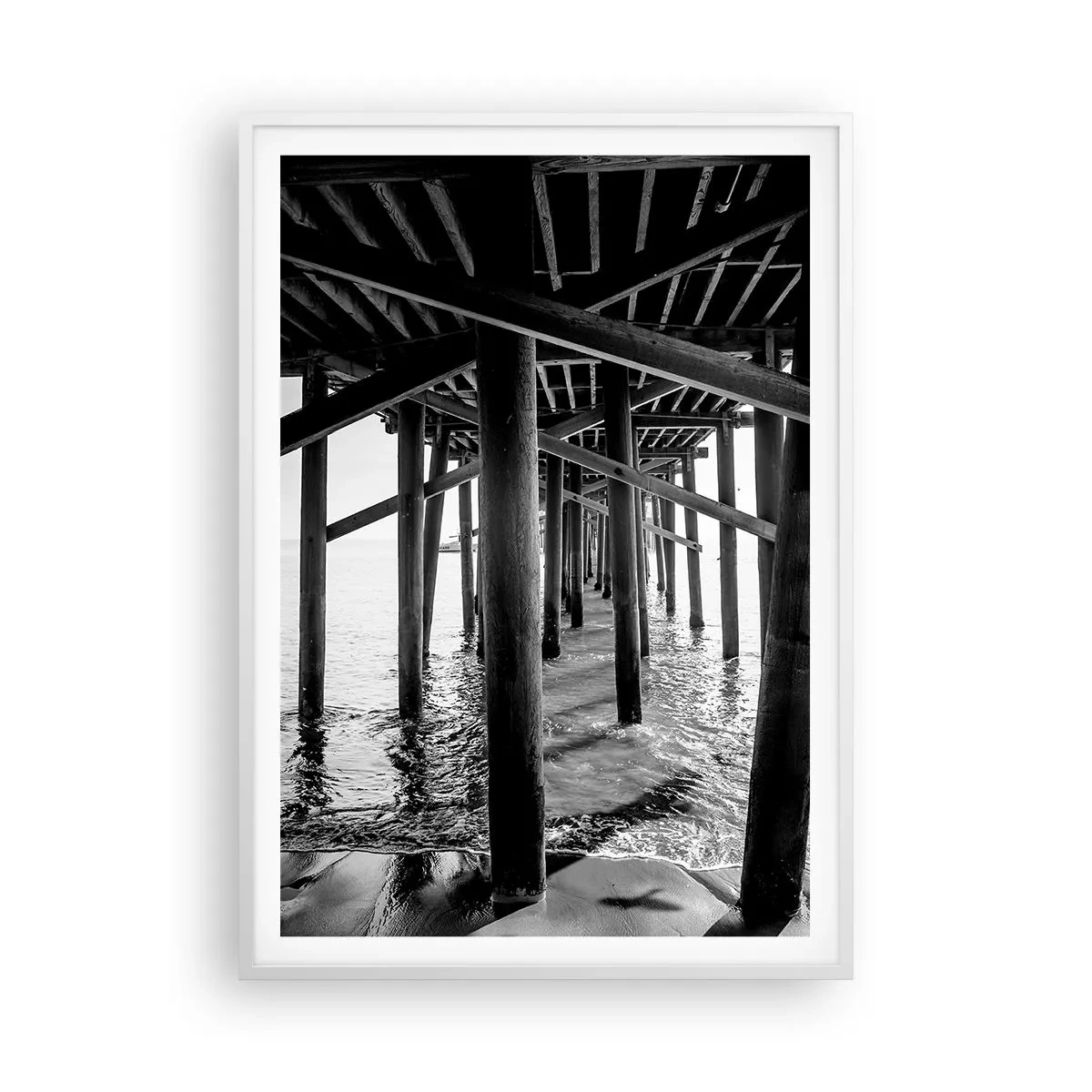 Poszter fekete keretben - Tengerparti rejtekhely - 70x100 cm