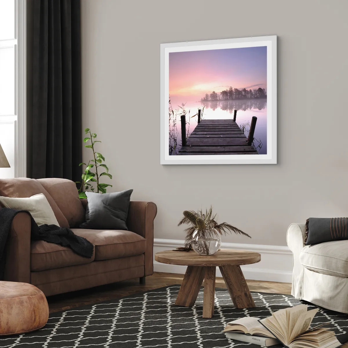 Poszter fekete keretben - A lila ködből... - 60x60 cm