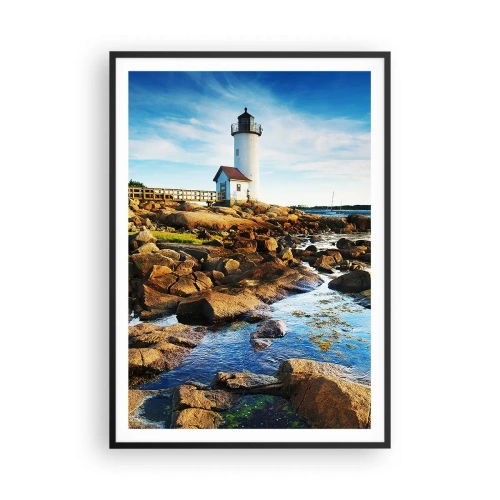 Poszter fehér keretben - Gyertek vissza boldogan, várlak - 70x100 cm