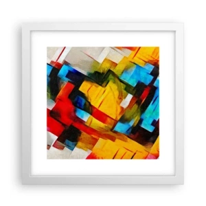 Poszter fekete keretben - Többszínű réteges - 30x30 cm