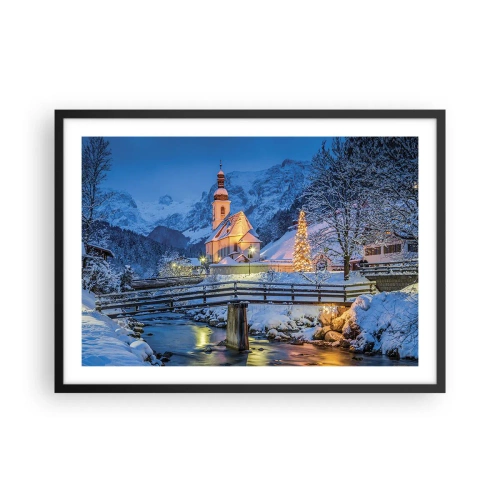 Poszter fehér keretben - Karácsonyi hangulat - 70x50 cm