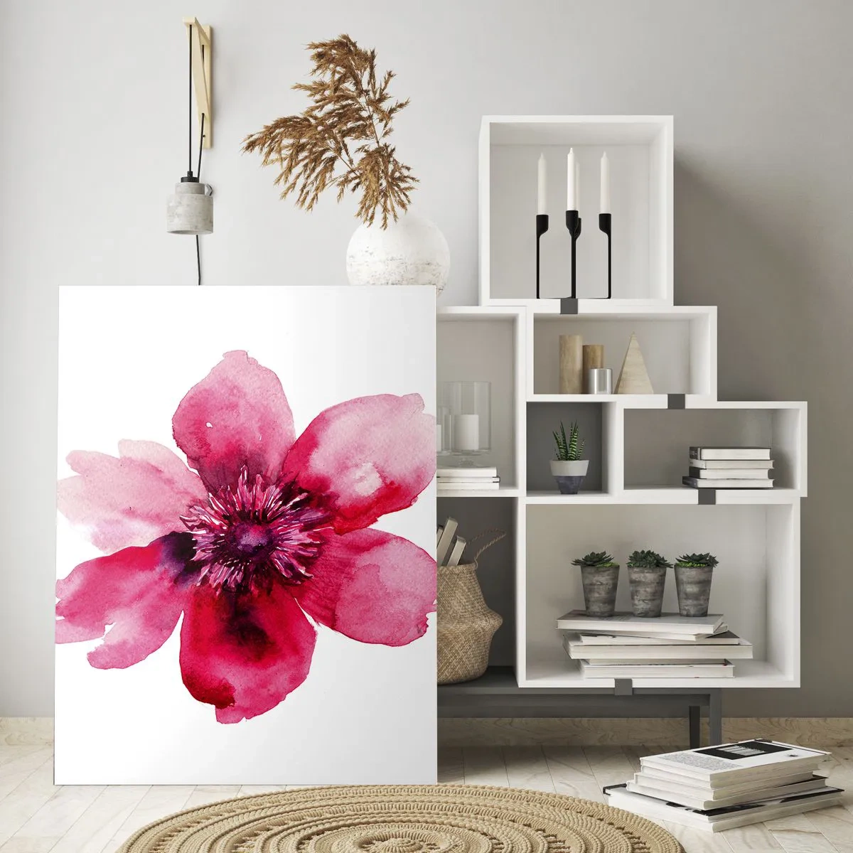 Üveg kép - Kármin illatos csók - 70x100 cm