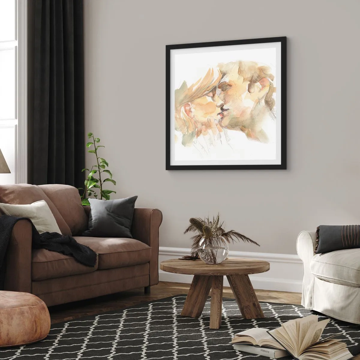 Poszter fehér keretben - Meglelt másik fél? - 40x40 cm