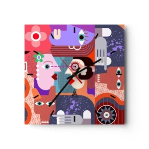 Falióra, Óra - Szemtől szembe - 30x30 cm