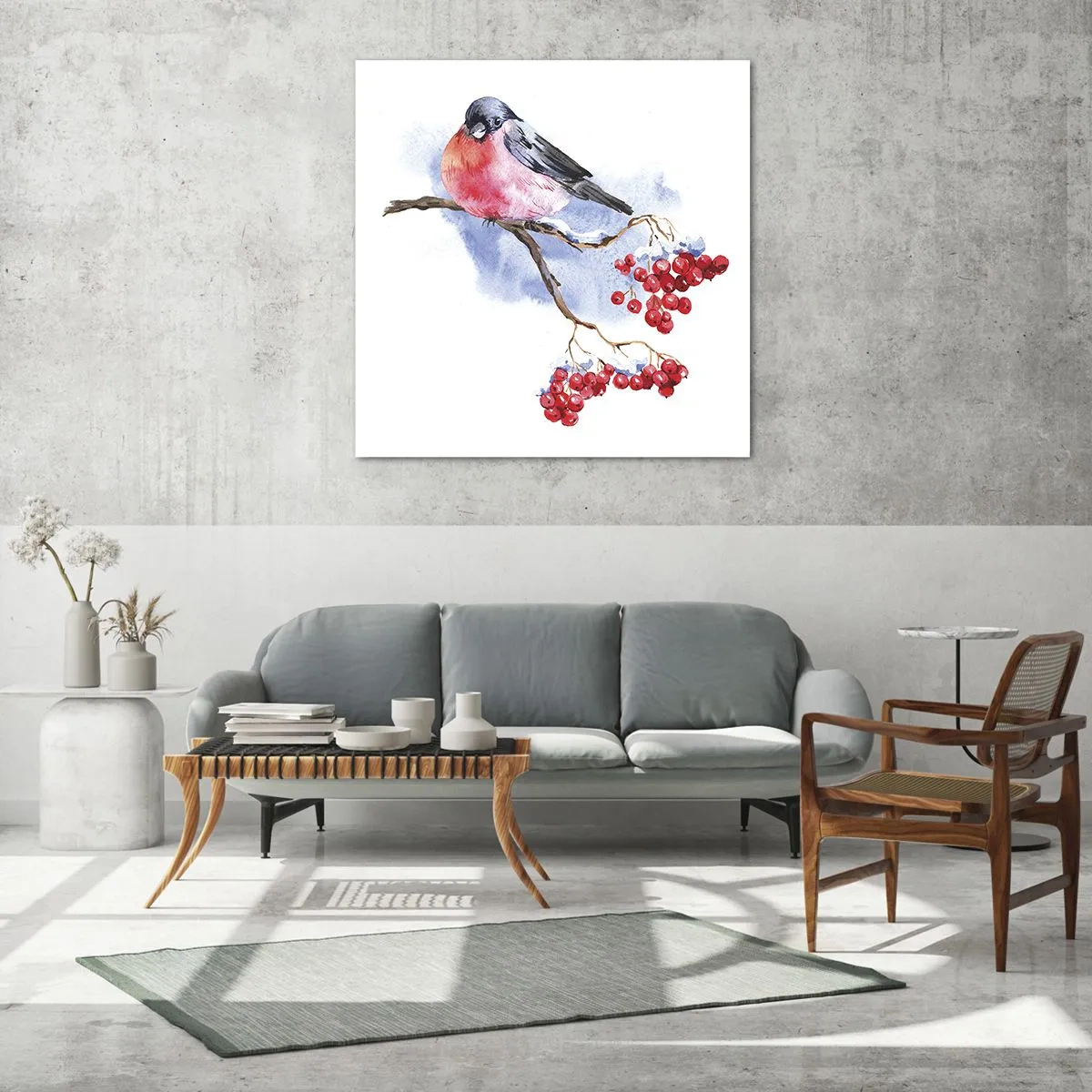 Üveg kép - Téli színben - 70x70 cm