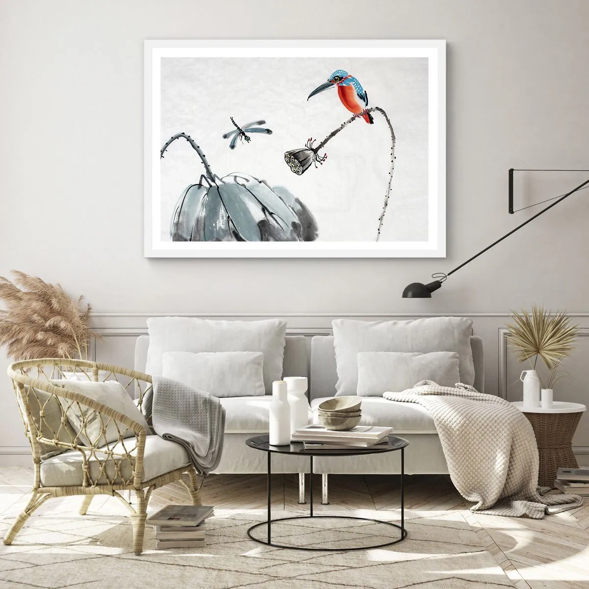 Poszter fekete keretben - A rét élete - 70x50 cm