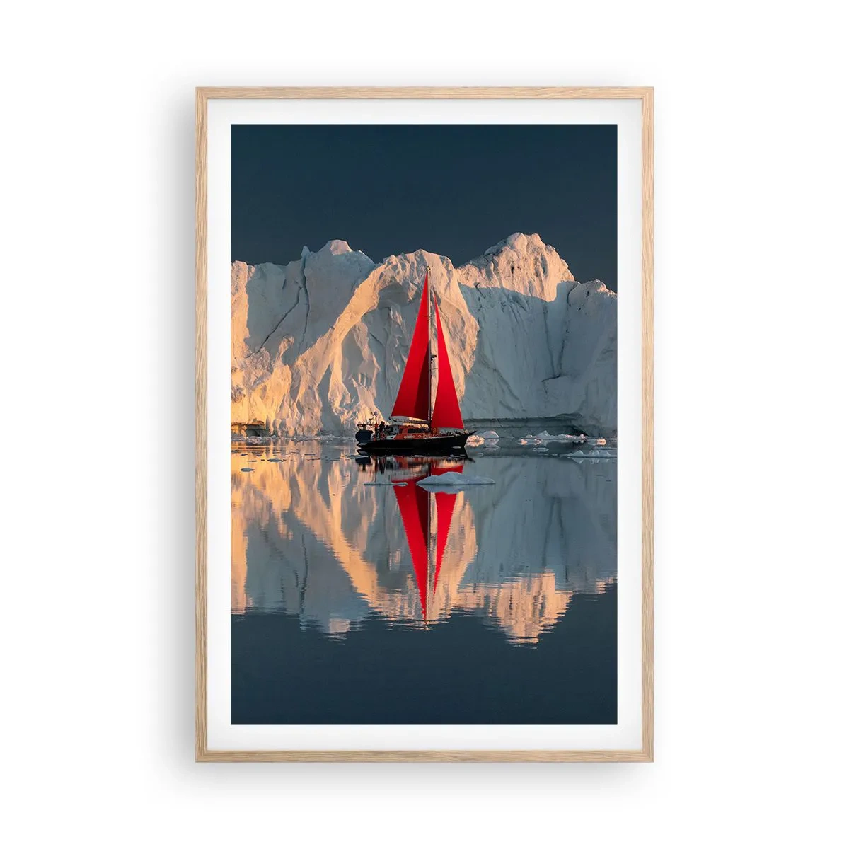 Poszter világos tölgy keretben - A világ peremén - 61x91 cm