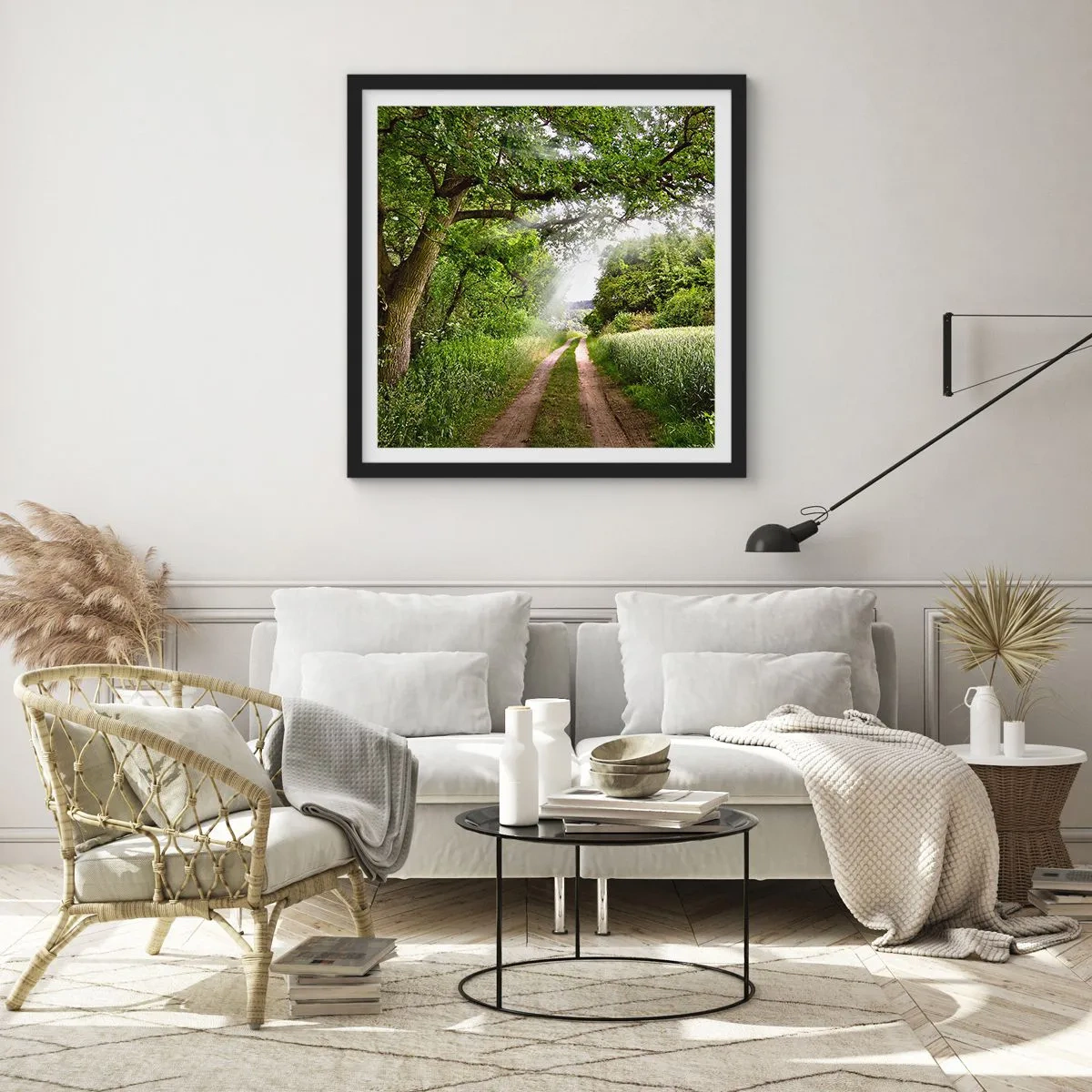 Poszter fehér keretben - Et in Arcadia ego - 40x40 cm