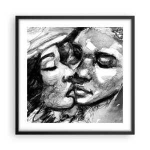 Poszter fehér keretben - Egy érzelmes pillanat - 50x50 cm