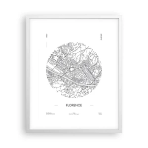 Poszter fekete keretben - Firenze anatómiája - 40x50 cm