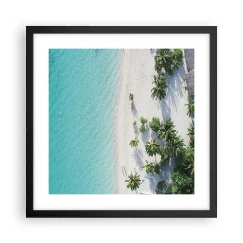 Poszter fehér keretben - Nyaralás a paradicsomban - 40x40 cm