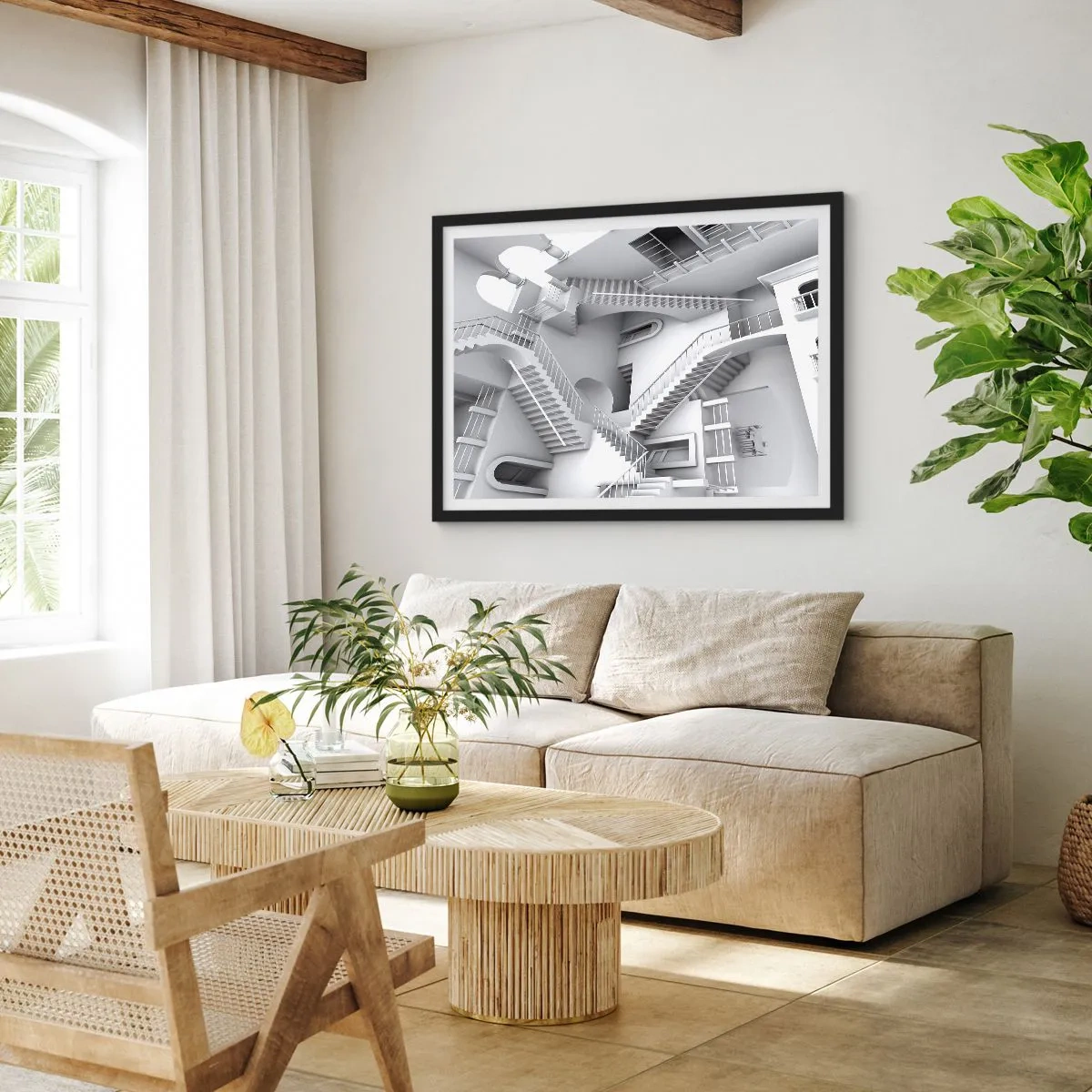 Poszter fehér keretben - A tér paradoxonjai - 91x61 cm