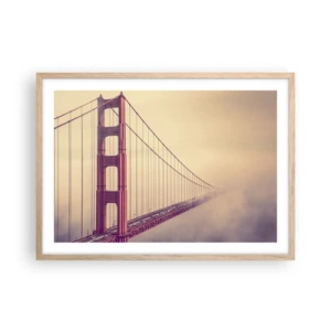 Poszter világos tölgy keretben - Ég és föld között - 70x50 cm