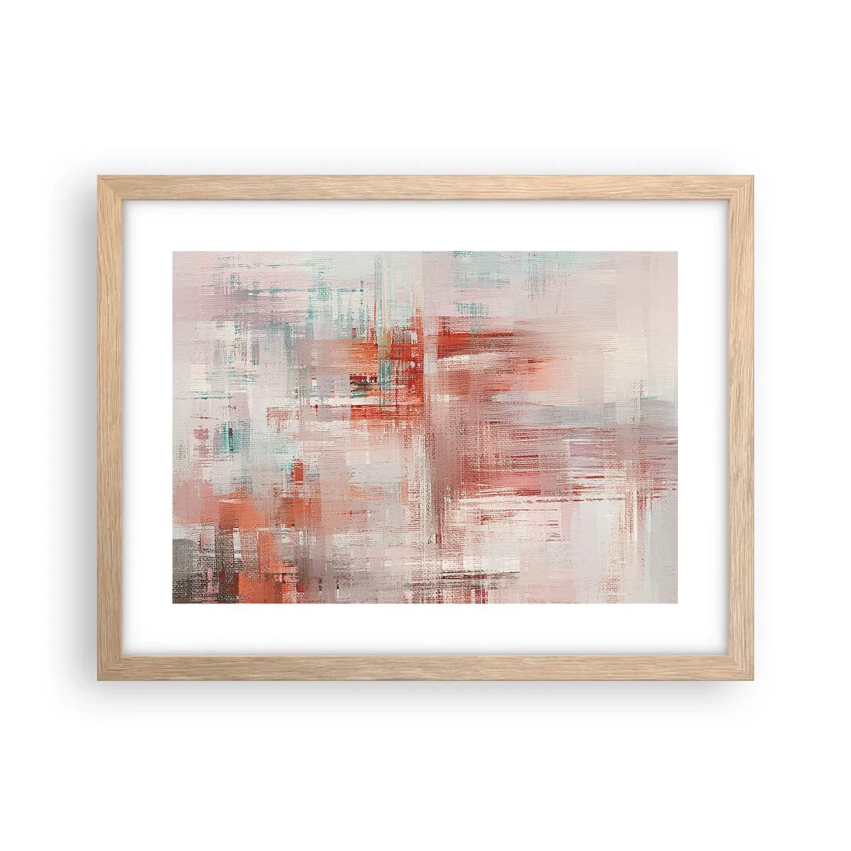 Poszter világos tölgy keretben - Ködös. De rózsaszín - 40x30 cm