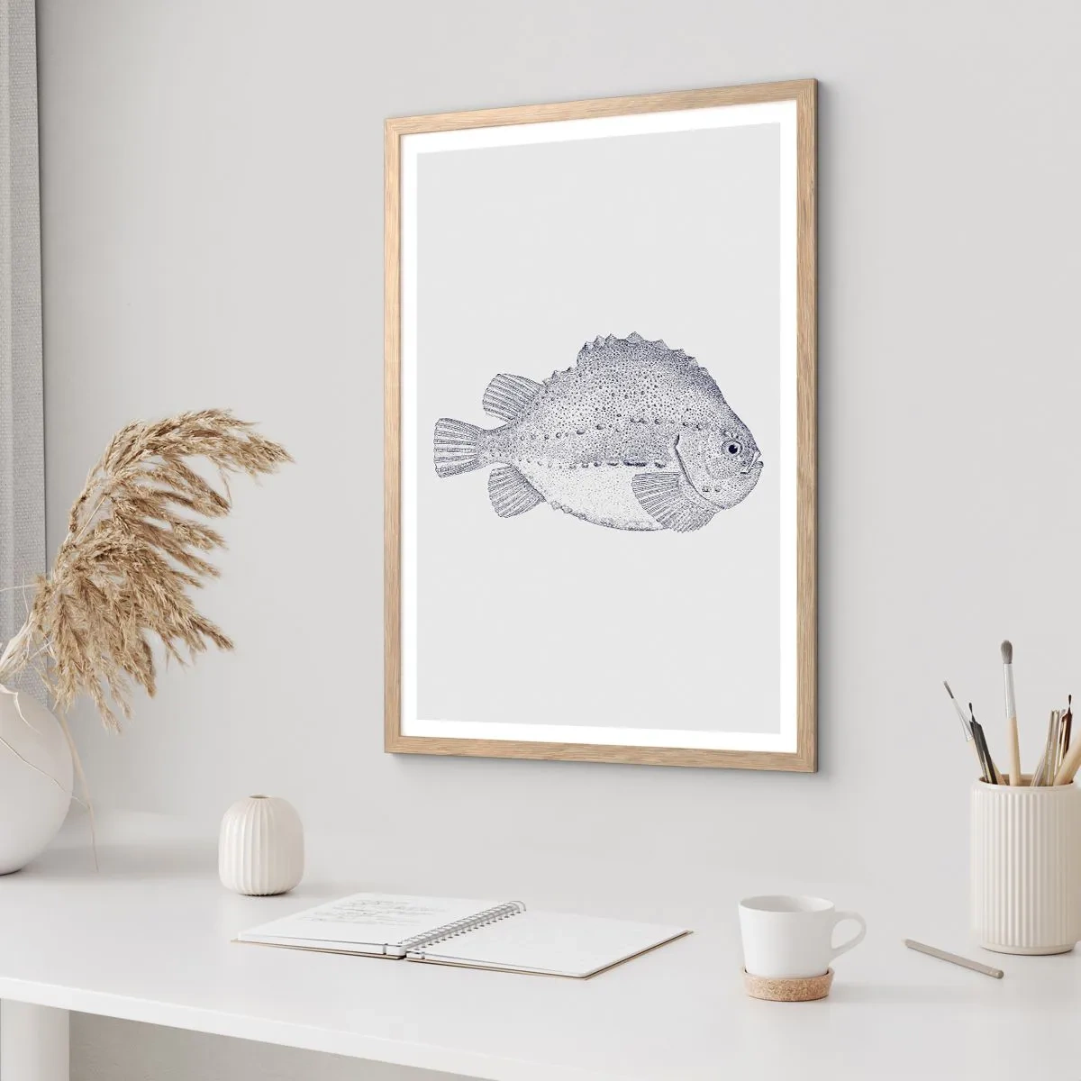 Poszter világos tölgy keretben - A természettudós albumába - 50x70 cm