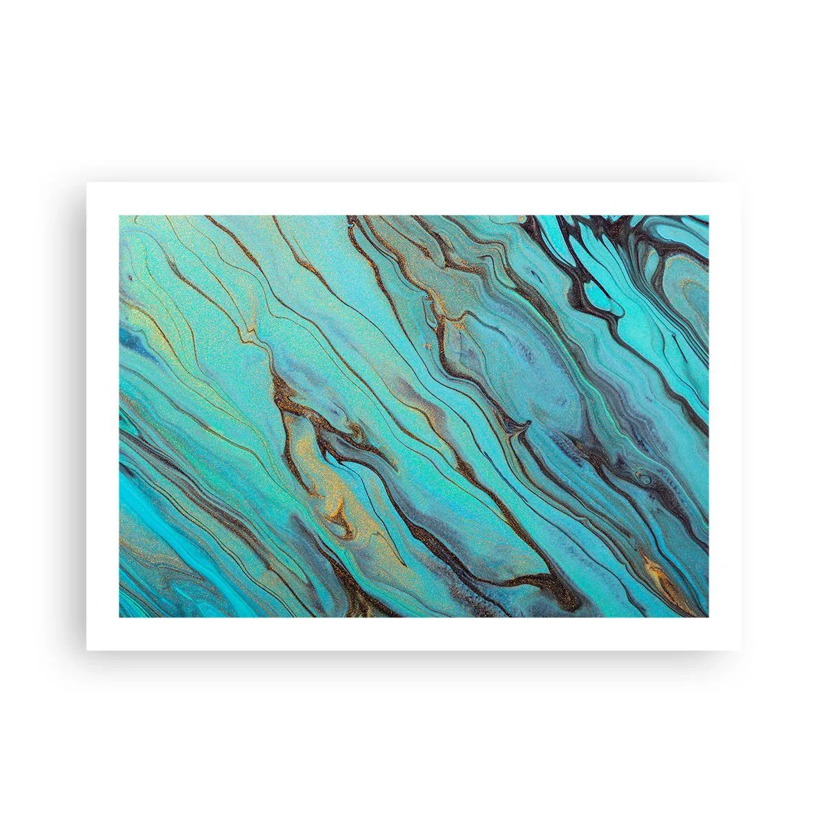 Poszter - Türkiz árapály - 70x50 cm