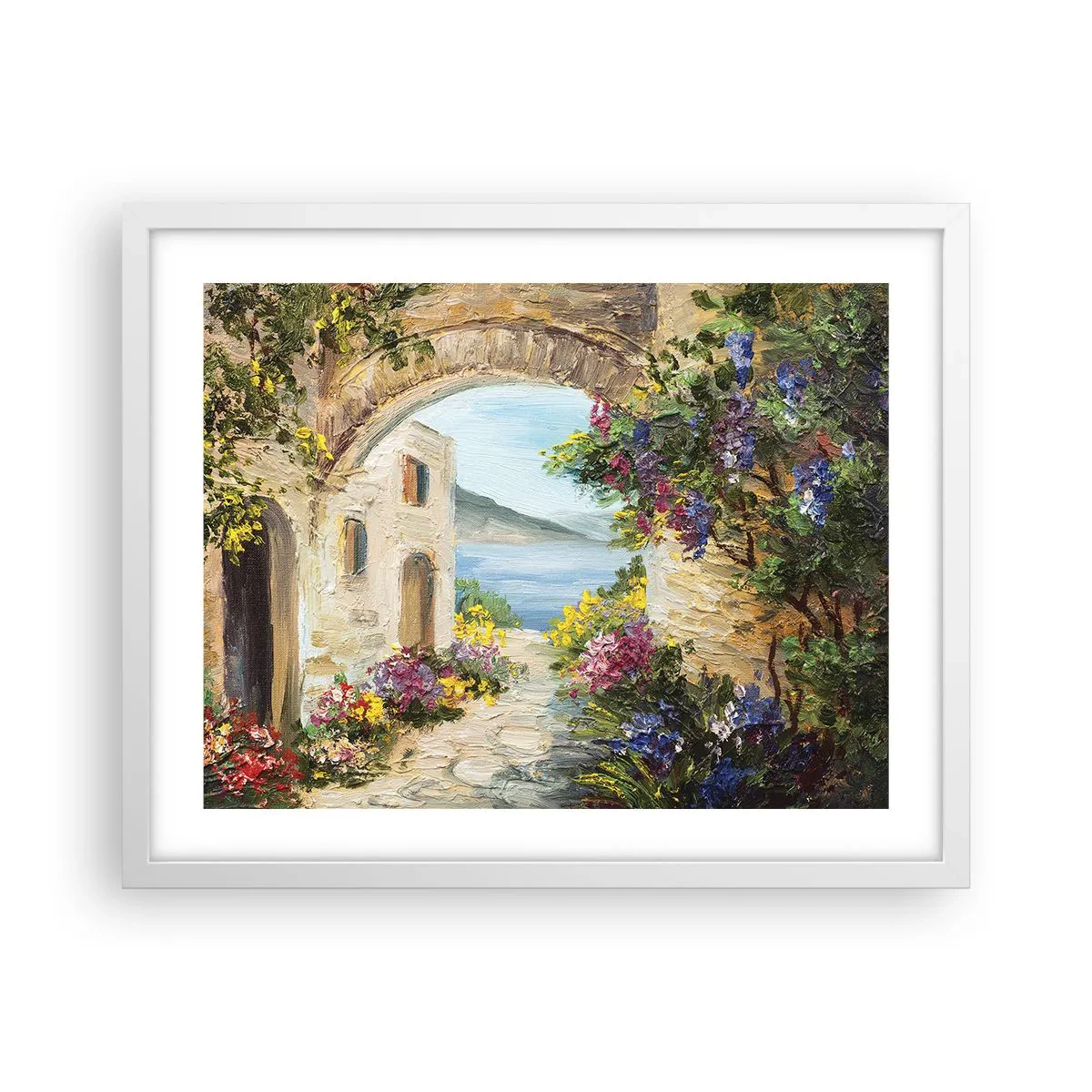 Poszter fekete keretben - Egy tengerparti vidék varázsa - 50x40 cm