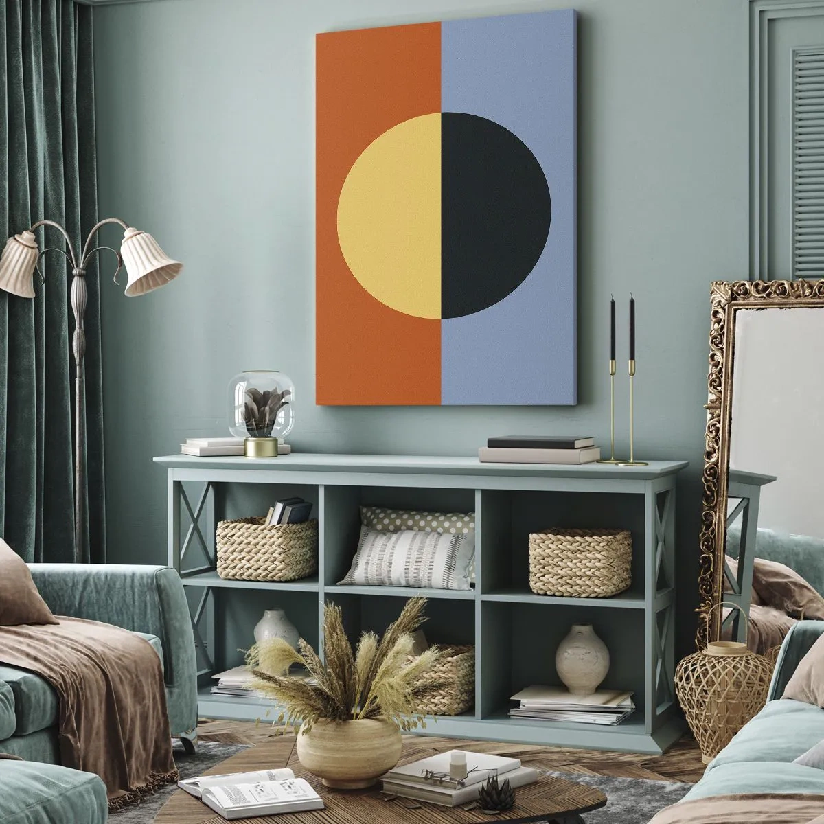 Vászonkép - A meleg és a hideg kompozíciója - 45x80 cm