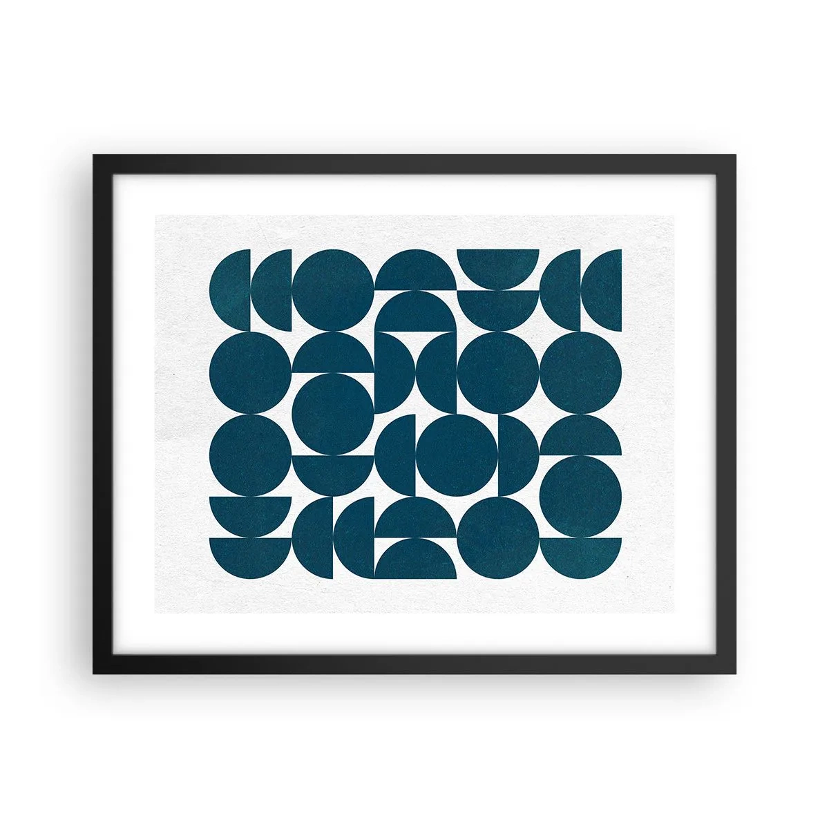 Poszter fehér keretben - Körök és félkörök - 50x40 cm
