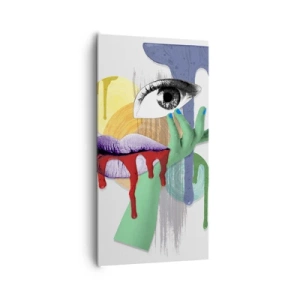 Vászonkép - Dekonstruált portré - 65x120 cm