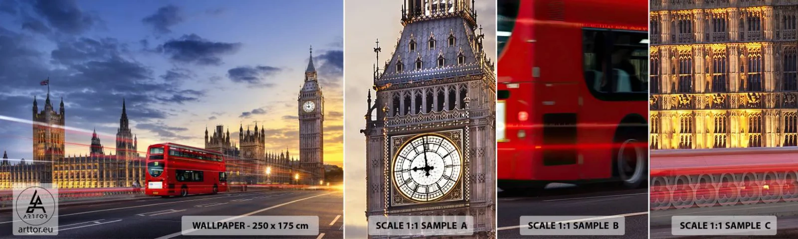 Fotótapéta Minta Öntapadós Deluxe Sticker - Speciális karakterek - Város, London, Építészet - 100x30 cm