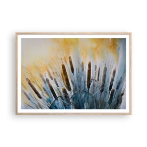 Poszter világos tölgy keretben - A víz hűvössége, a nap melege - 100x70 cm