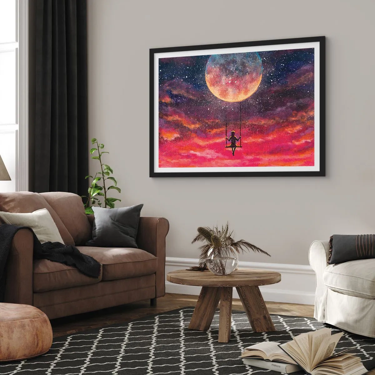 Poszter fehér keretben - Álmodozva - 70x50 cm