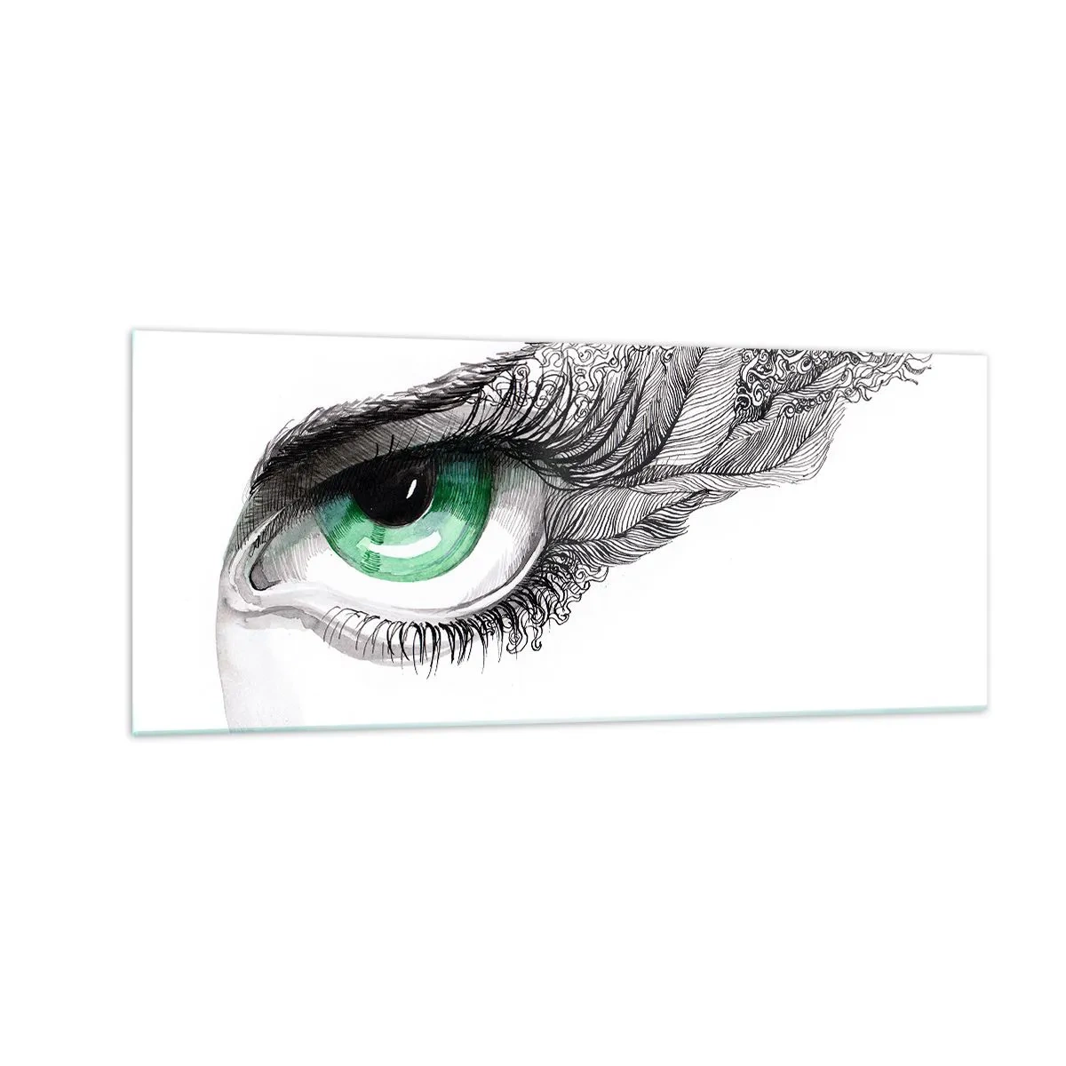 Üveg kép - Gyönyörű és támadásra kész - 100x40 cm