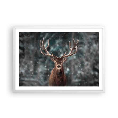 Poszter fekete keretben - Az erdő királya koronázva - 70x50 cm