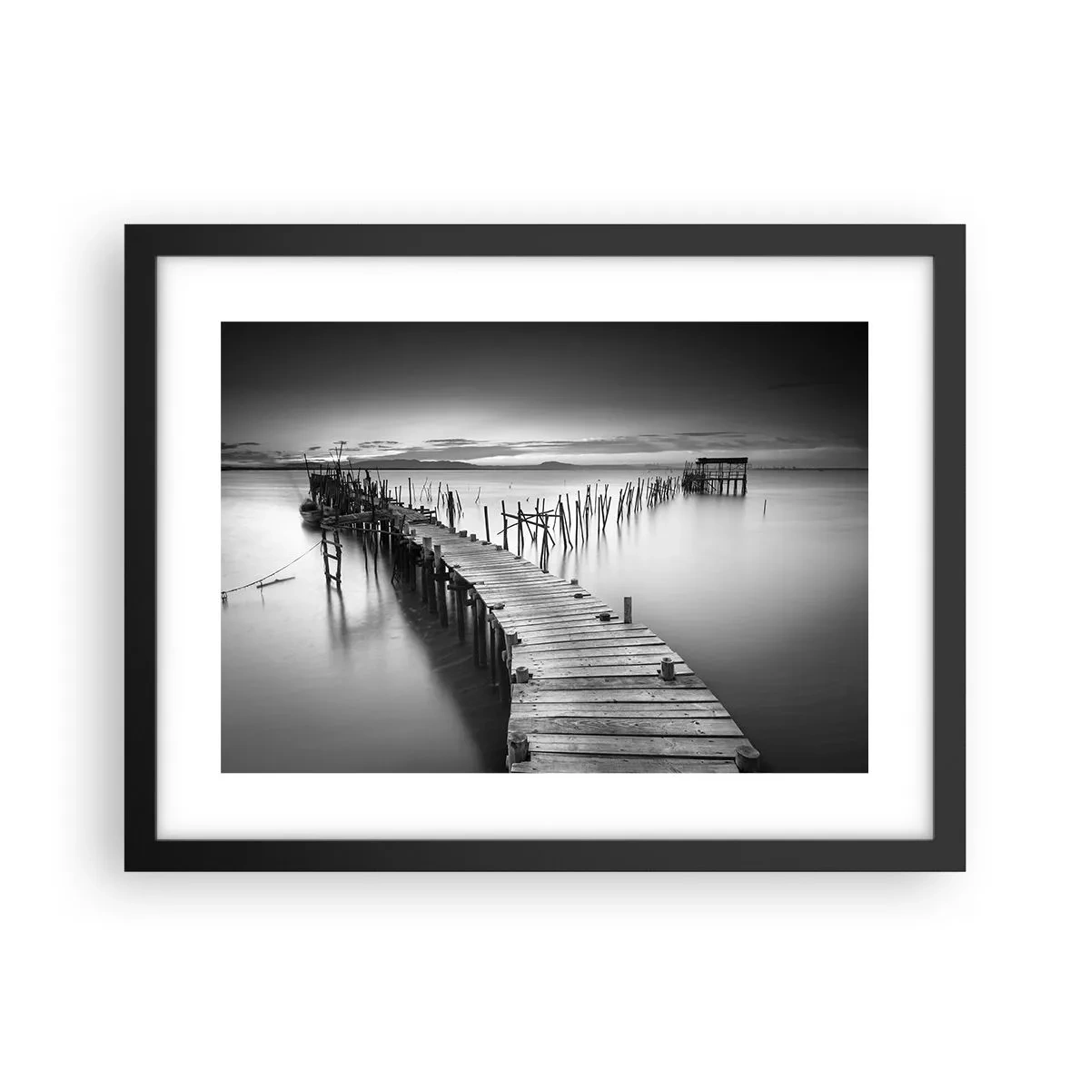 Poszter fehér keretben - Egy elfeledett part békéje - 40x30 cm